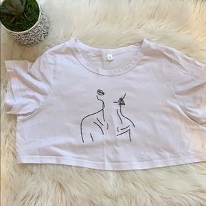 Aesthetic Figure crop tee